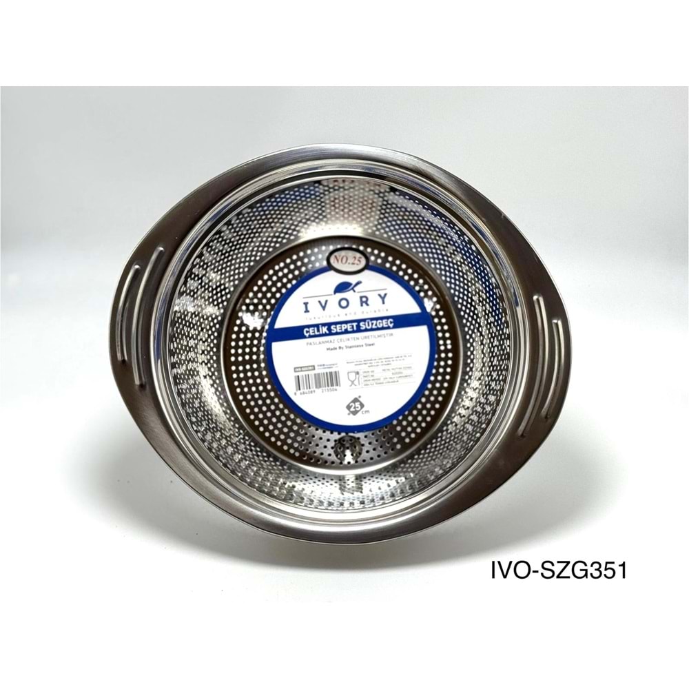 SÜZGEÇ 351 DERİN OVAL 25 CM KÇK