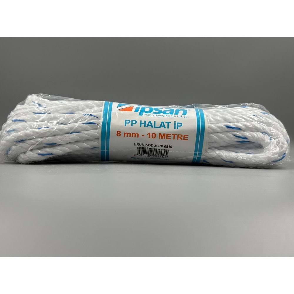 PP HALAT İPİ 8 MM 10 METRE İPSAN