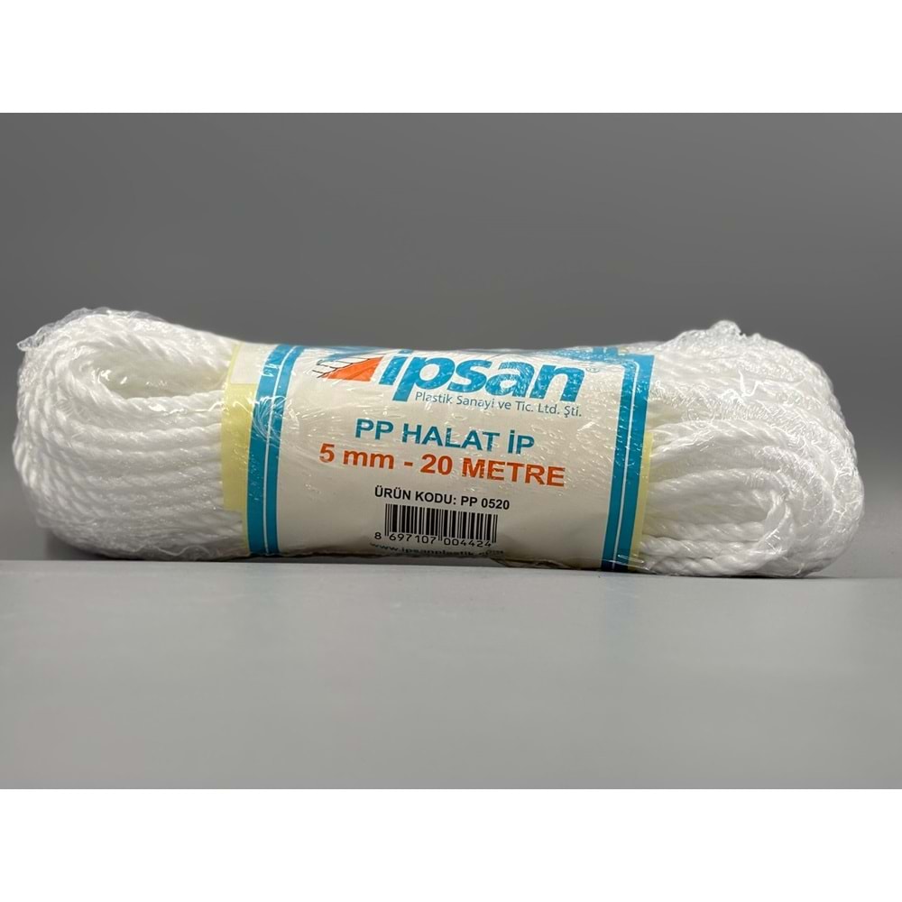 PP HALAT İPİ 5 MM 20 METRE İPSAN