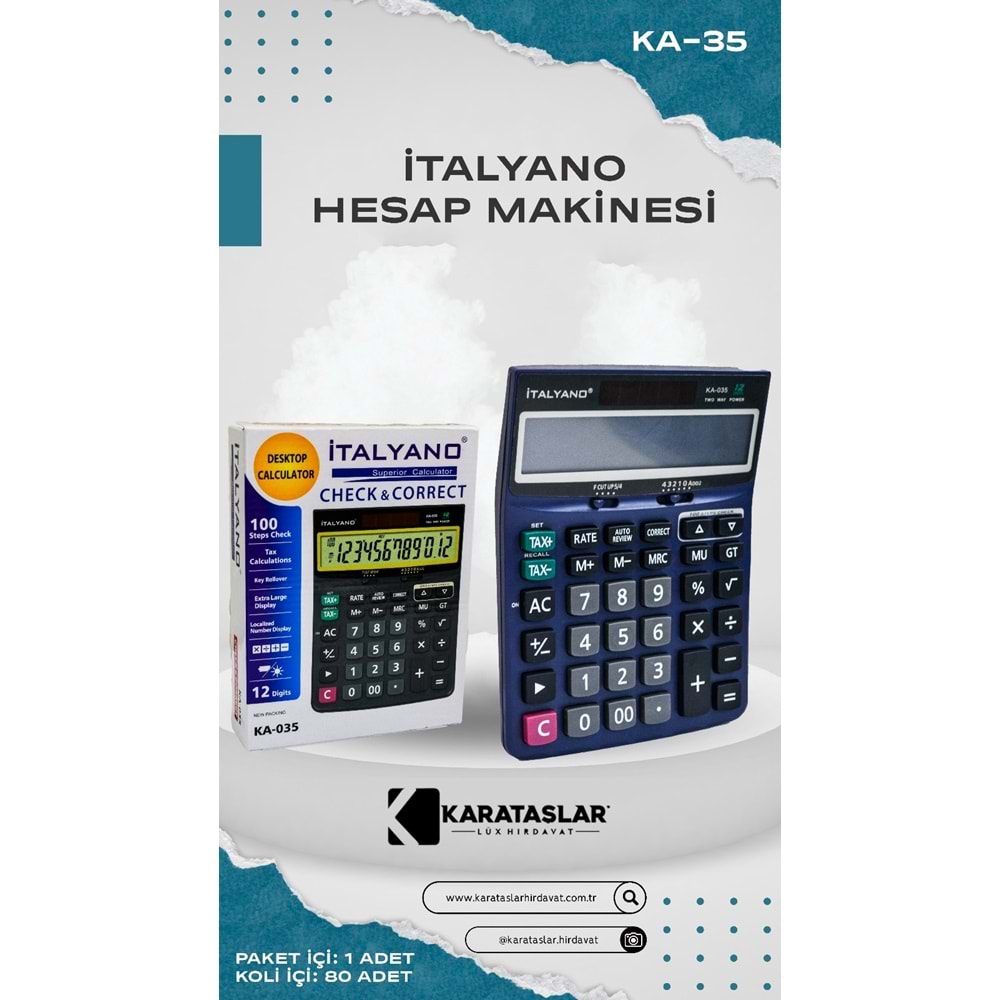 HESAP 035 MAKİNE