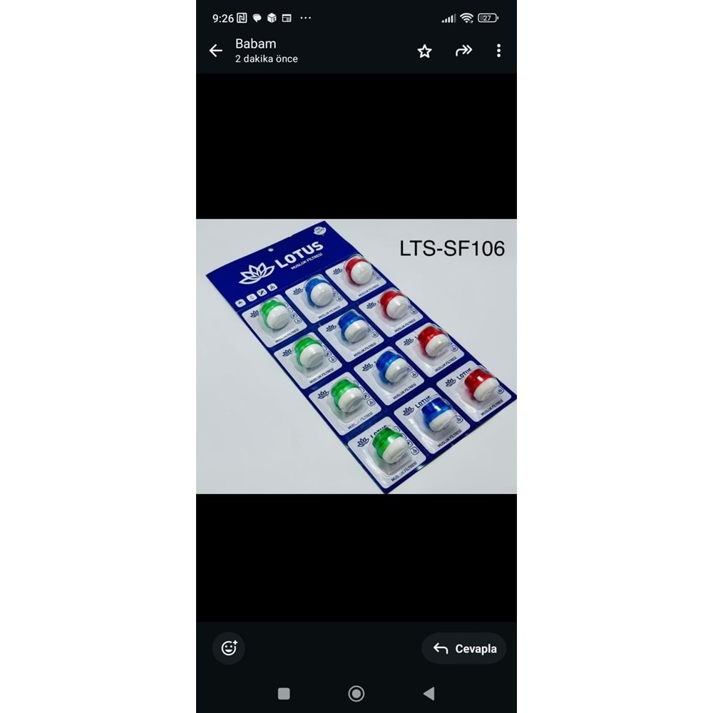 MUSLUK 106 UCU SÜNGERLİ