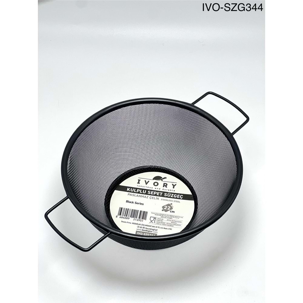 SÜZGEÇ SZG 344 KULPLU SİYAH ORT