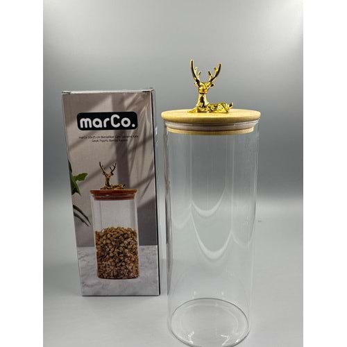 MARCO 0069 GEYİKLİ CAM SAKLAMA KABI