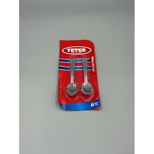 YETER ÇAY KAŞIK 6 LI VAKUMLU 256