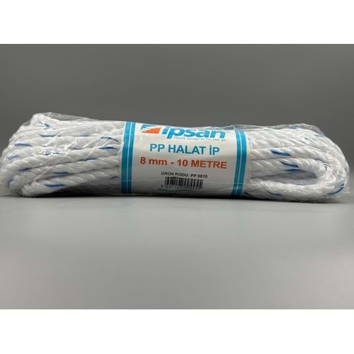 PP HALAT İPİ 8 MM 10 METRE İPSAN