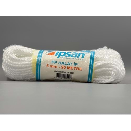PP HALAT İPİ 5 MM 20 METRE İPSAN