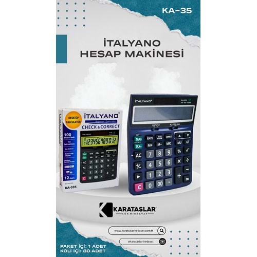 HESAP 035 MAKİNE