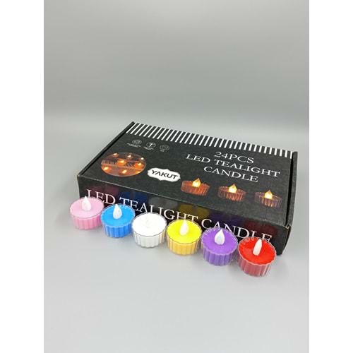 YUVARLAK 11271 RENKLİ LED MUM