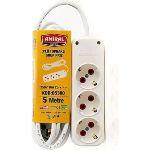 PRİZ 3 LÜ 5M. AMİRAL