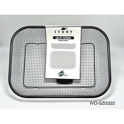 SÜZGEÇ 322 SİYAH 28 X 37 KARE BYK