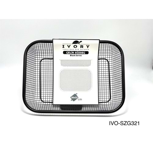 SÜZGEÇ 321 SİYAH 30 X 22 KARE KÇK