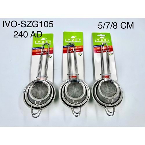 ÇAY 105 SÜZGEÇ 3 LÜ METAL