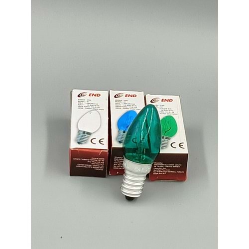 AMPUL E 14 RENKLİ ŞEFFAF MDY