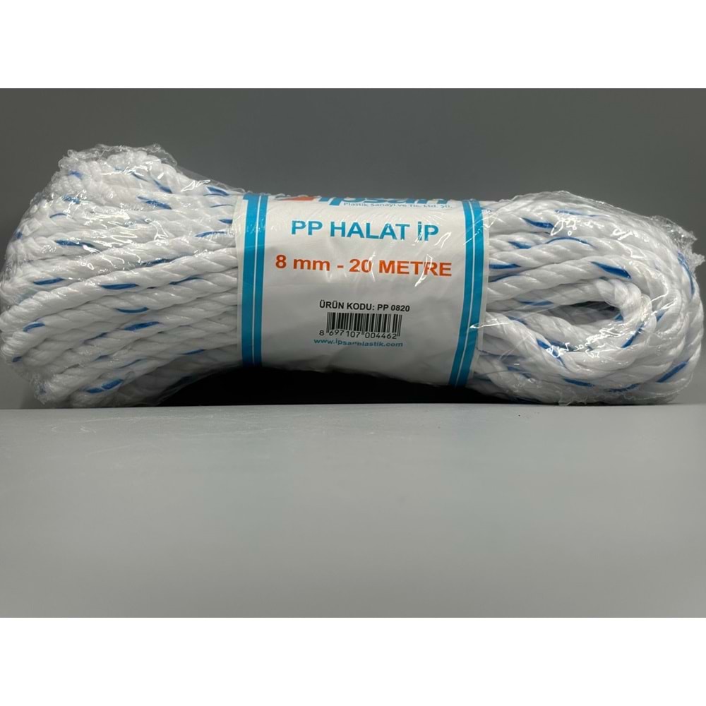 PP HALAT İPİ 8 MM 20 METRE İPSAN